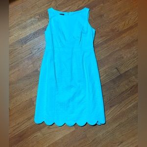 💖EUC💖Talbots💖Aqua Blue Sleeveless Sheath Dress💖Sz 6P